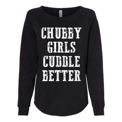 retro SSBBW BBW Lover Chubby Cuddle Better Womens California Wash Sweatshirt