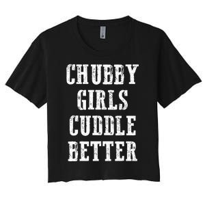 retro SSBBW BBW Lover Chubby Cuddle Better Women's Crop Top Tee