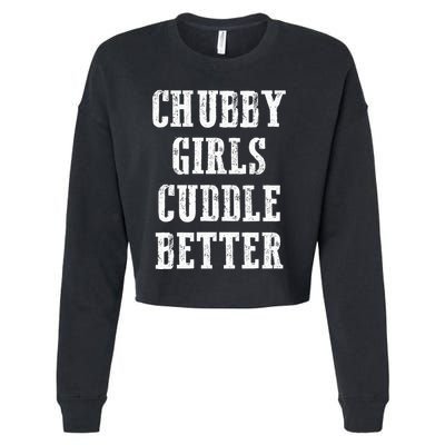 retro SSBBW BBW Lover Chubby Cuddle Better Cropped Pullover Crew