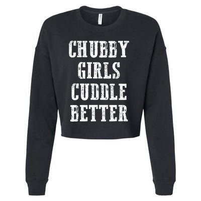 retro SSBBW BBW Lover Chubby Cuddle Better Cropped Pullover Crew