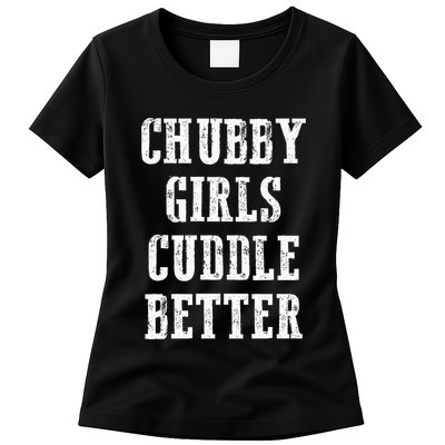 retro SSBBW BBW Lover Chubby Cuddle Better Womens T-Shirt