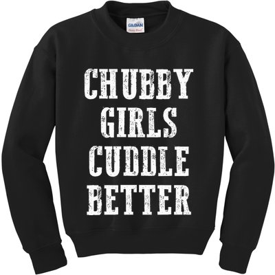 retro SSBBW BBW Lover Chubby Cuddle Better Kids Sweatshirt