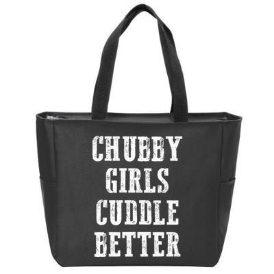 retro SSBBW BBW Lover Chubby Cuddle Better Zip Tote Bag