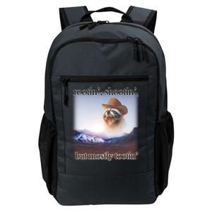 Rootin Shootin But Mostly Tootin Cowboy Raccoon Word Art Daily Commute Backpack