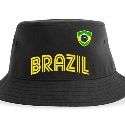 Retro Style Brazil Soccer Team Brasil Football Fans Brazil World Cup 2022 Sustainable Bucket Hat