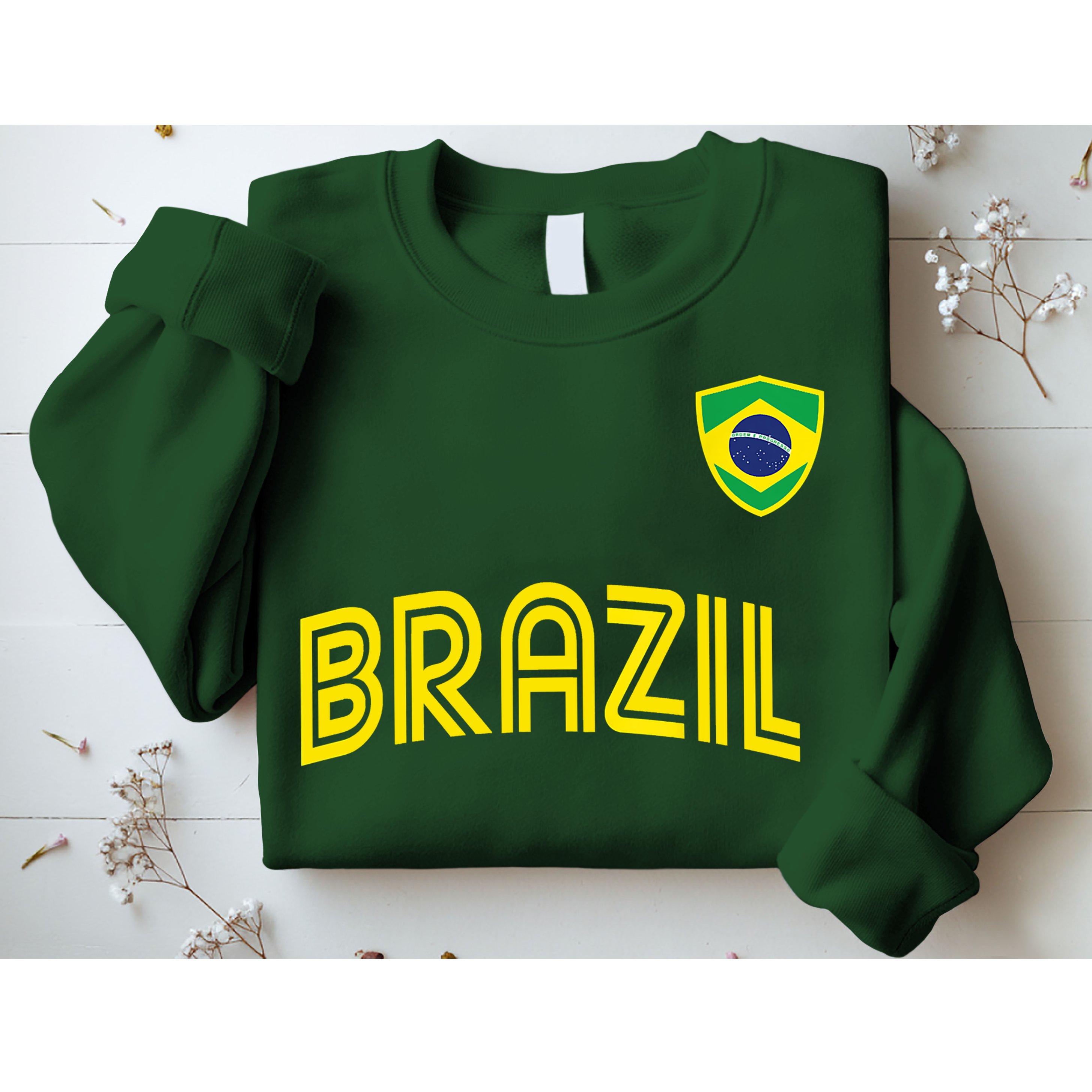Retro Style Brazil Soccer Team Brasil Football Fans Brazil World Cup 2022 Sweatshirt