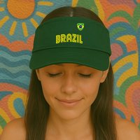 Retro Style Brazil Soccer Team Brasil Football Fans Brazil World Cup 2022 Visor