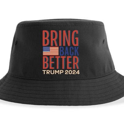 Retro Style Bring Back Better Trump 2024 Sustainable Bucket Hat