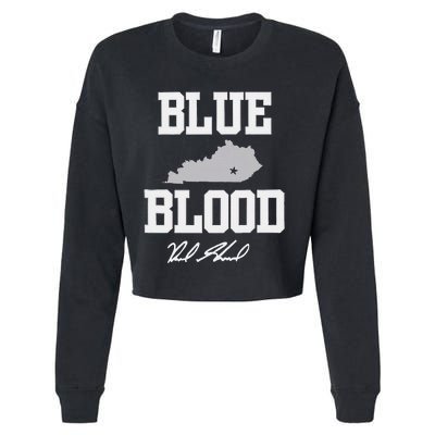 Reed Sheppard Blue Blood Cropped Pullover Crew