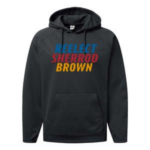 Reelect Sherrod Brown Performance Fleece Hoodie