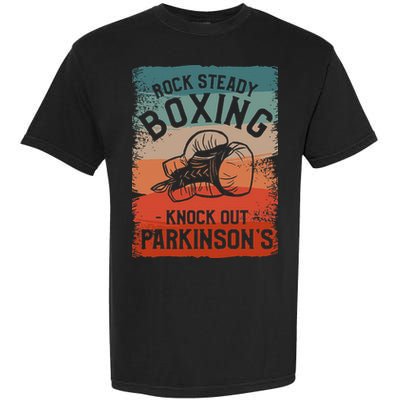 Rock Steady Boxing Knock Out ParkinsonS Awareness Garment-Dyed Heavyweight T-Shirt