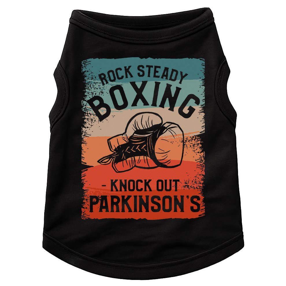 Rock Steady Boxing Knock Out ParkinsonS Awareness Doggie Tank