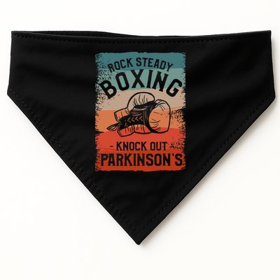 Rock Steady Boxing Knock Out ParkinsonS Awareness USA-Made Doggie Bandana