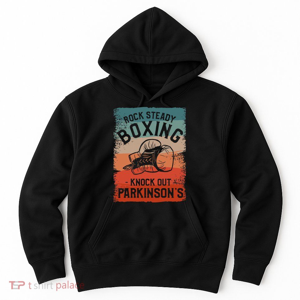 Rock Steady Boxing Knock Out ParkinsonS Awareness Hoodie