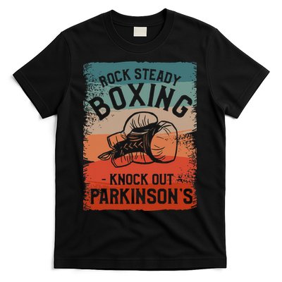 Rock Steady Boxing Knock Out ParkinsonS Awareness T-Shirt