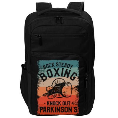 Rock Steady Boxing Knock Out ParkinsonS Awareness Impact Tech Backpack