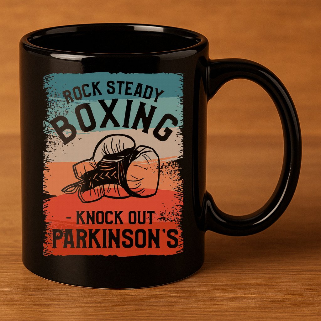 Rock Steady Boxing Knock Out ParkinsonS Awareness 11oz C Handle Ceramic Mug