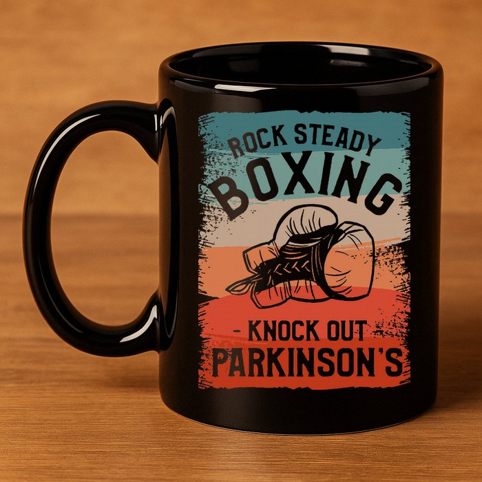 Rock Steady Boxing Knock Out ParkinsonS Awareness 11oz C Handle Ceramic Mug