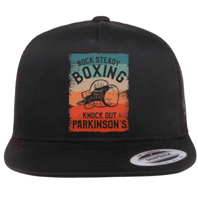 Rock Steady Boxing Knock Out ParkinsonS Awareness Flatbill Hat