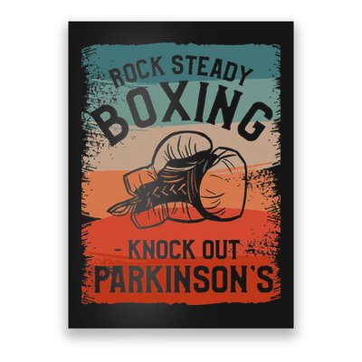 Rock Steady Boxing Knock Out ParkinsonS Awareness Poster