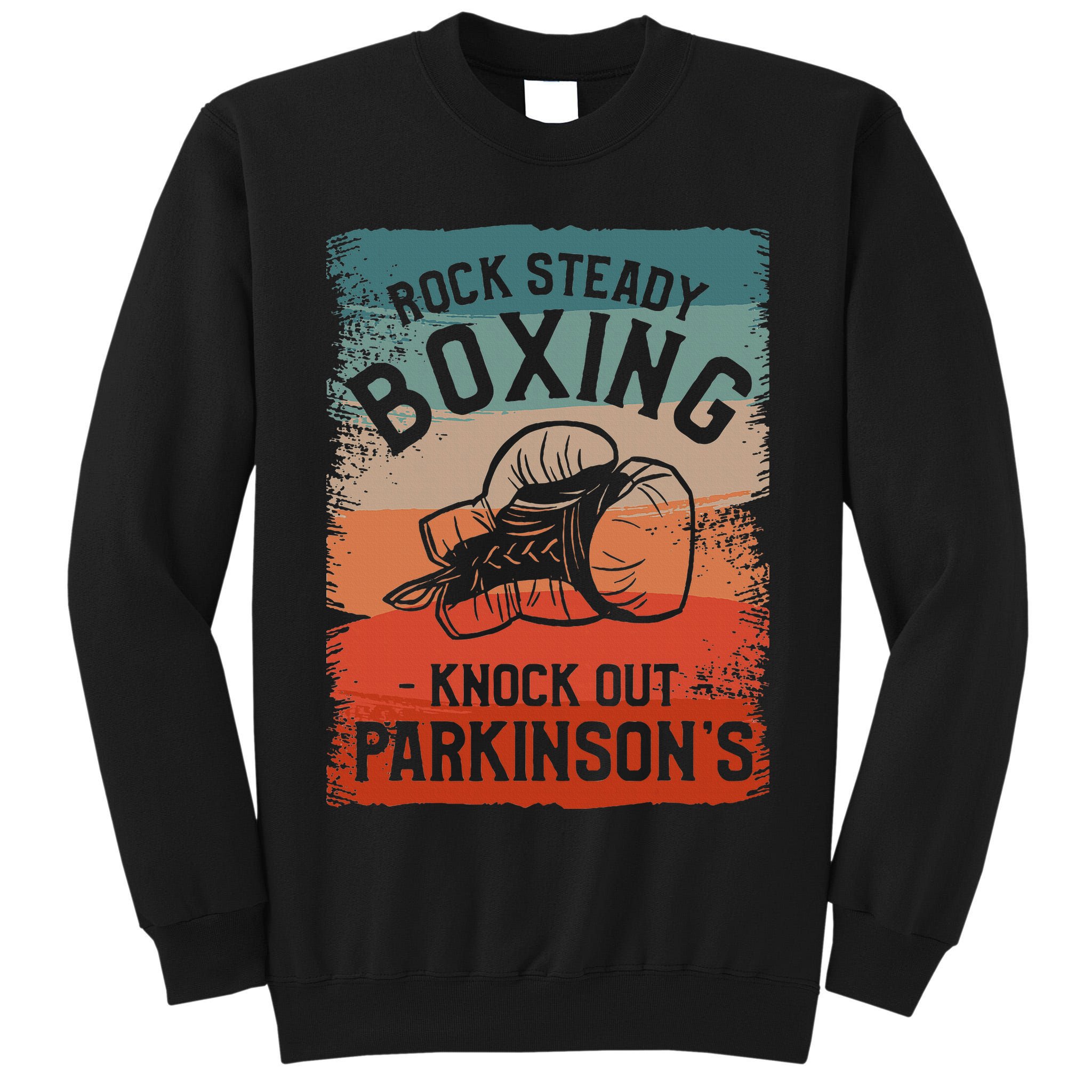 Rock Steady Boxing Knock Out ParkinsonS Awareness Tall Sweatshirt