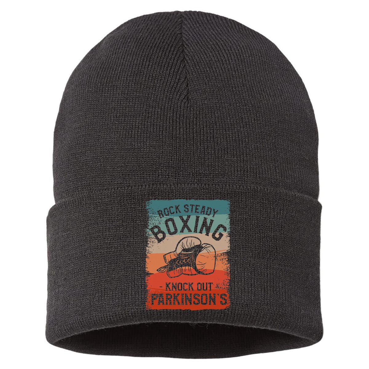 Rock Steady Boxing Knock Out ParkinsonS Awareness Sustainable Knit Beanie