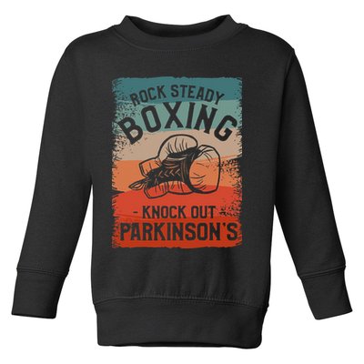 Rock Steady Boxing Knock Out ParkinsonS Awareness Toddler Sweatshirt