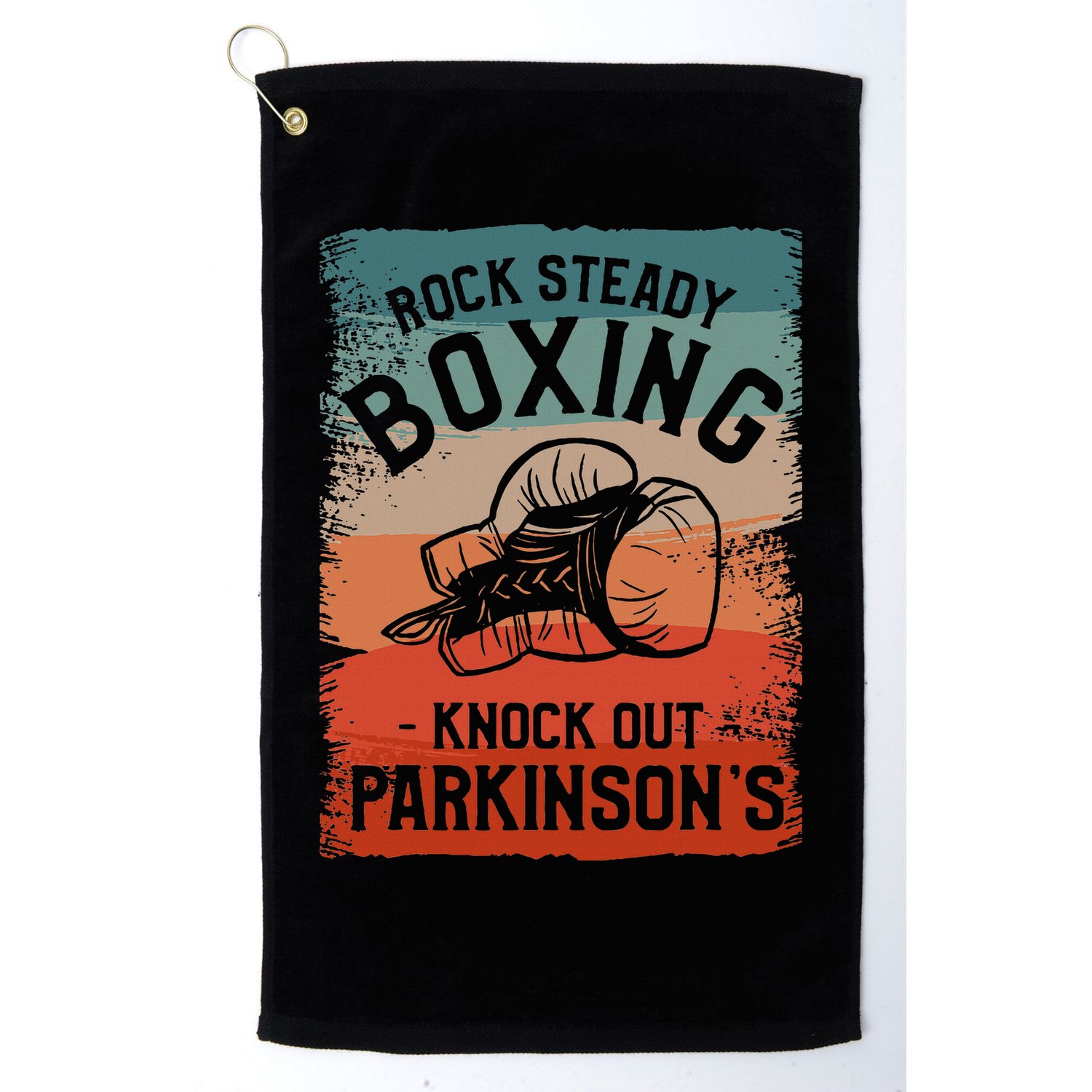 Rock Steady Boxing Knock Out ParkinsonS Awareness Golf Towel