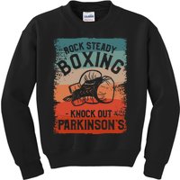 Rock Steady Boxing Knock Out ParkinsonS Awareness Kids Sweatshirt