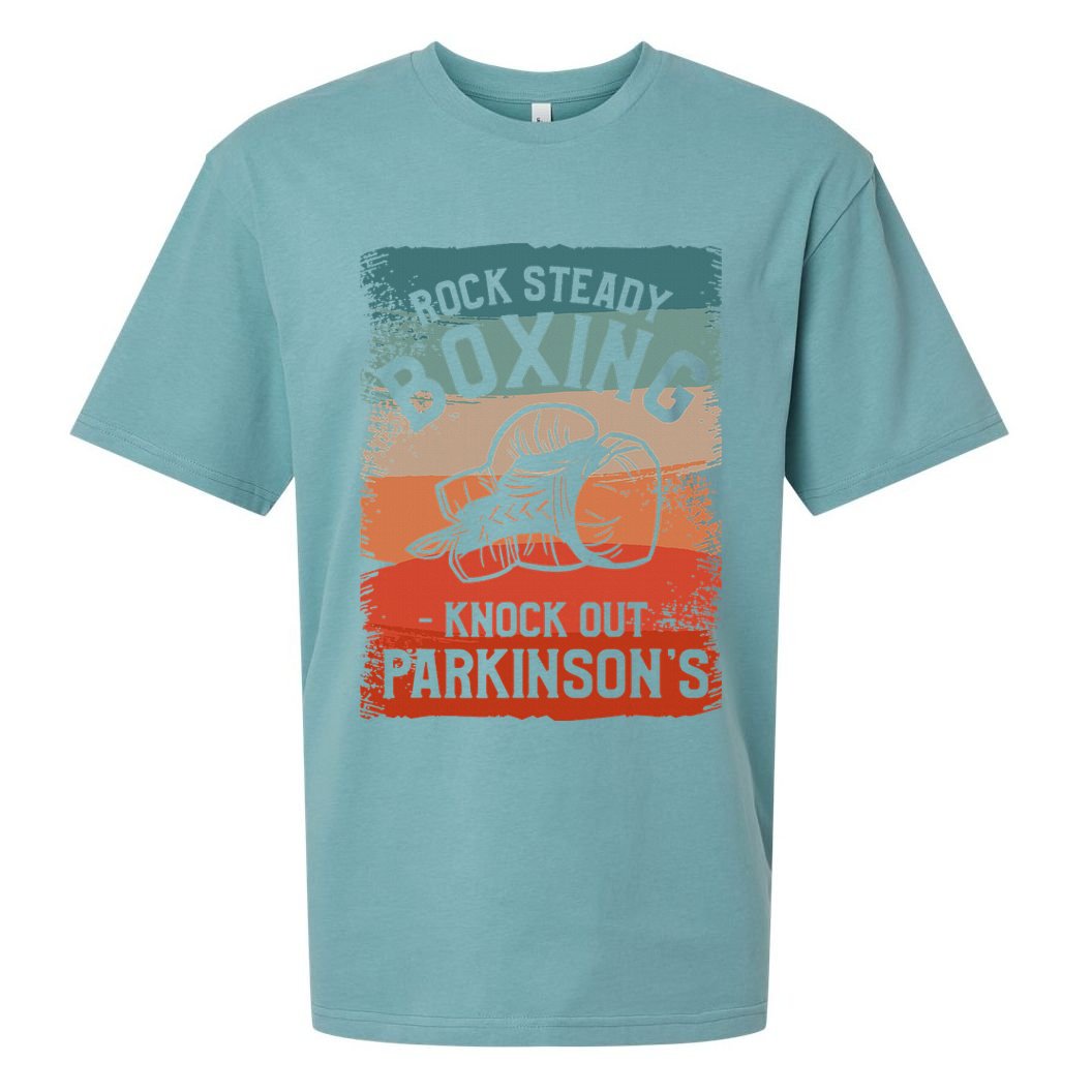 Rock Steady Boxing Knock Out ParkinsonS Awareness Sueded Cloud Jersey T-Shirt
