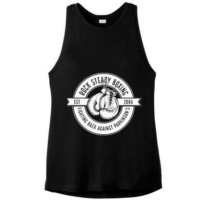 Rock Steady Boxing Fighting Back Against Parkinson Est 2006 Ladies PosiCharge Tri-Blend Wicking Tank
