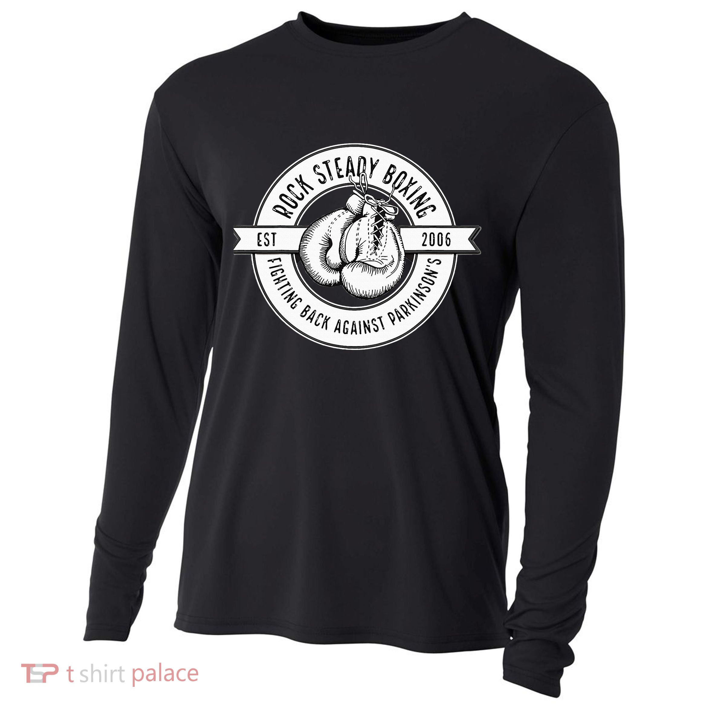 Rock Steady Boxing Fighting Back Against Parkinson Est 2006 Cooling Performance Long Sleeve Crew