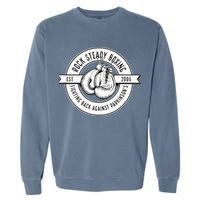 Rock Steady Boxing Fighting Back Against Parkinson Est 2006 Garment-Dyed Sweatshirt