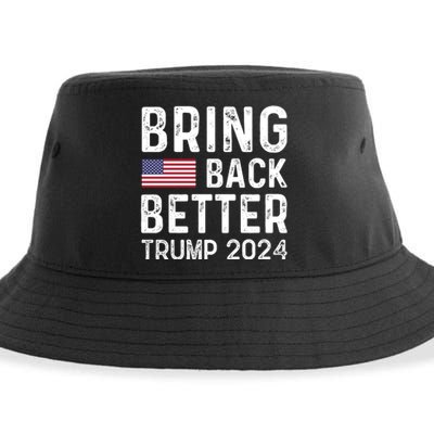 Retro Style Bring Back Better Trump 2024 Sustainable Bucket Hat