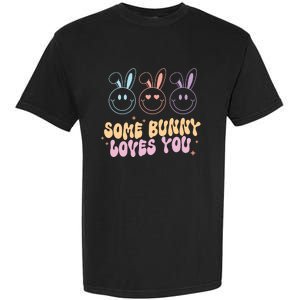 Retro Some Bunny Loves You Easter Day Garment-Dyed Heavyweight T-Shirt