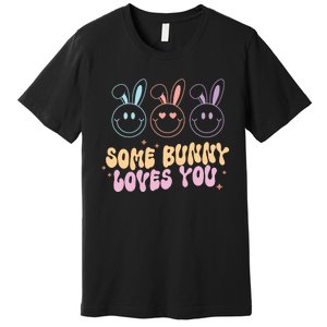 Retro Some Bunny Loves You Easter Day Premium T-Shirt