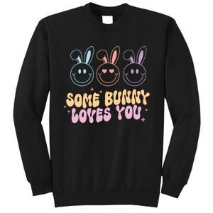 Retro Some Bunny Loves You Easter Day Tall Sweatshirt