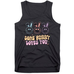 Retro Some Bunny Loves You Easter Day Tank Top