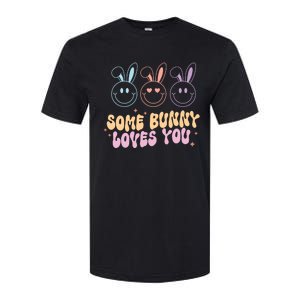 Retro Some Bunny Loves You Easter Day Softstyle CVC T-Shirt