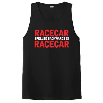 Racecar Spelled Backwards Car Drag Racing Lover Design PosiCharge Competitor Tank