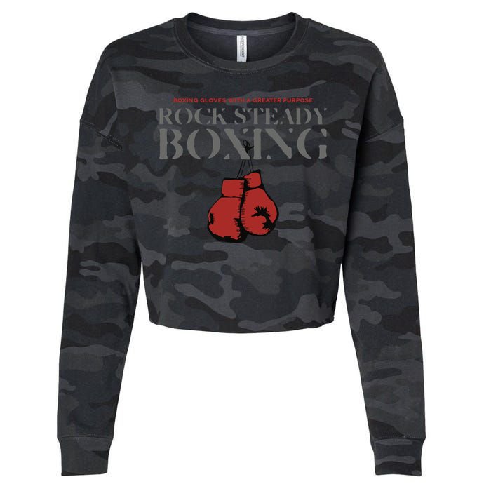 Rock Steady Boxing Gloves With A Greater Purpose Parkinsons Cropped Pullover Crew