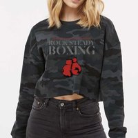 Rock Steady Boxing Gloves With A Greater Purpose Parkinsons Cropped Pullover Crew