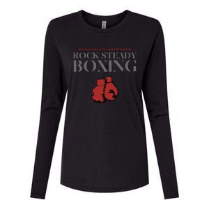 Rock Steady Boxing Gloves With A Greater Purpose Parkinsons Womens Cotton Relaxed Long Sleeve T-Shirt