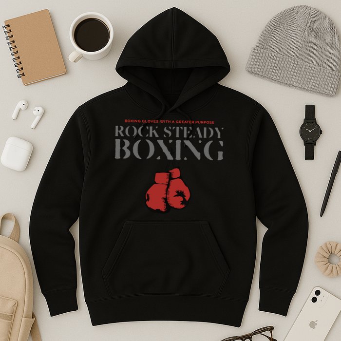 Rock Steady Boxing Gloves With A Greater Purpose Parkinsons Hoodie