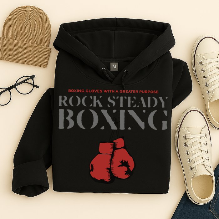 Rock Steady Boxing Gloves With A Greater Purpose Parkinsons Hoodie