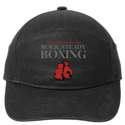Rock Steady Boxing Gloves With A Greater Purpose Parkinsons 7-Panel Snapback Hat