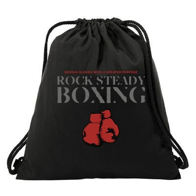 Rock Steady Boxing Gloves With A Greater Purpose Parkinsons Drawstring Bag
