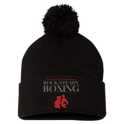 Rock Steady Boxing Gloves With A Greater Purpose Parkinsons Pom Pom 12in Knit Beanie