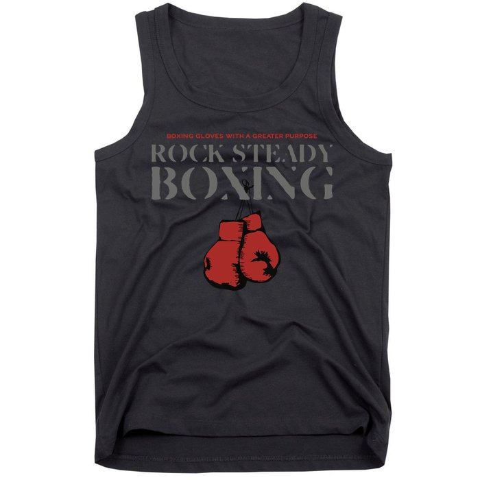 Rock Steady Boxing Gloves With A Greater Purpose Parkinsons Tank Top