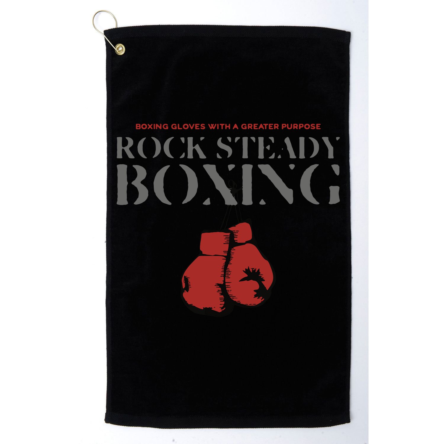 Rock Steady Boxing Gloves With A Greater Purpose Parkinsons Golf Towel